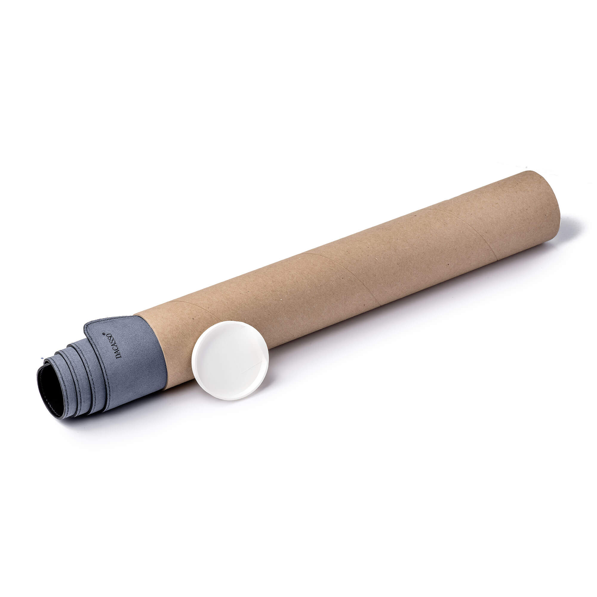 Black Bonded Leather No Core Rollable Desk Mat, 32 x 15