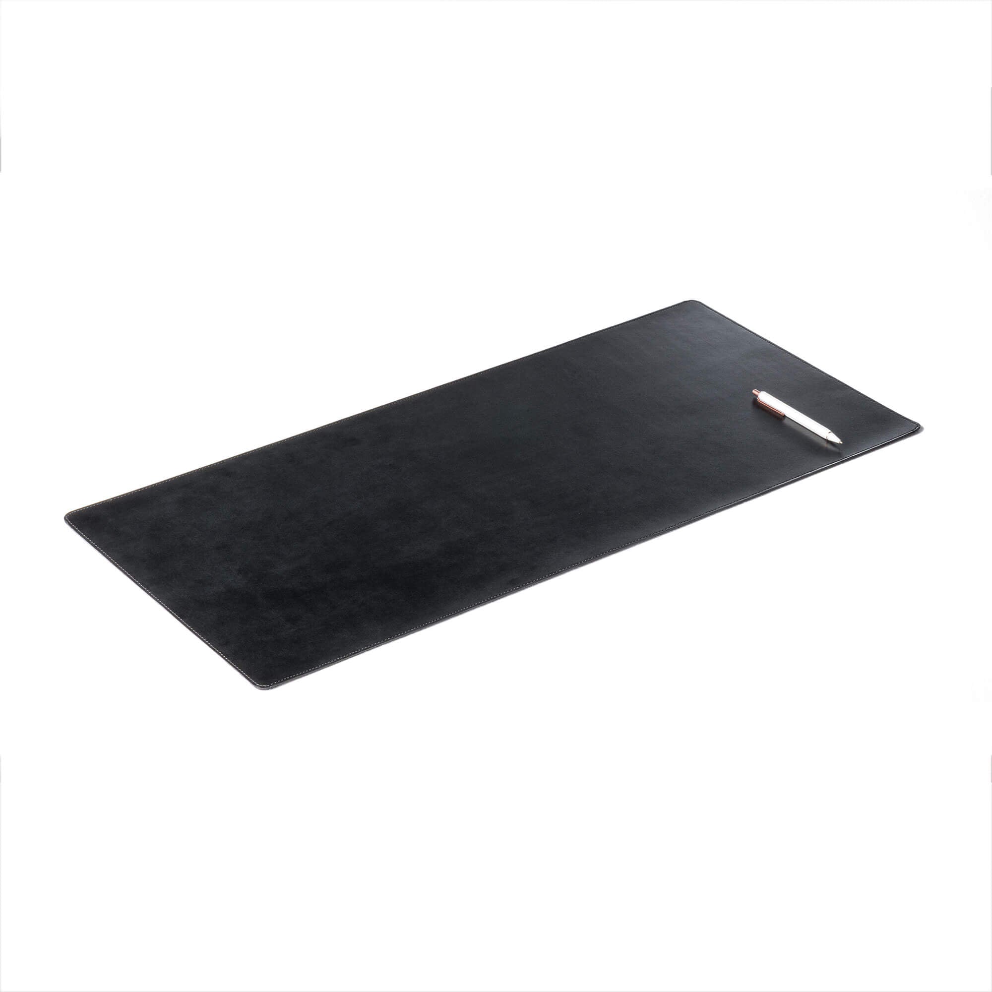 Black Bonded Leather No Core Rollable Desk Mat, 32 x 15