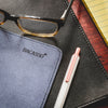 Black Bonded Leather No Core Rollable Desk Mat, 32 x 15