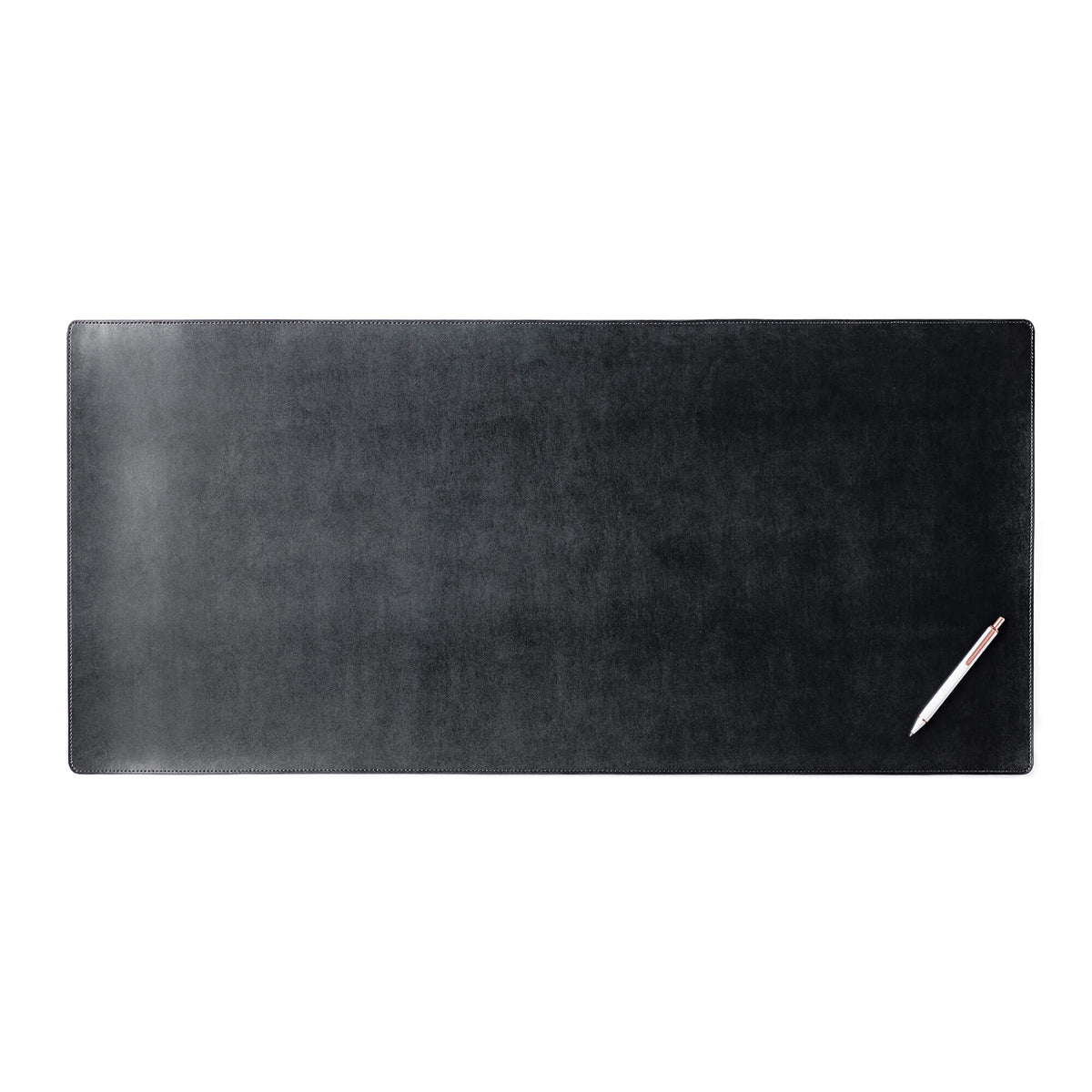 Black Bonded Leather No Core Rollable Desk Mat, 36 x 17