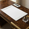White Crocodile Embossed Leather Desk Pad, 34 x 20