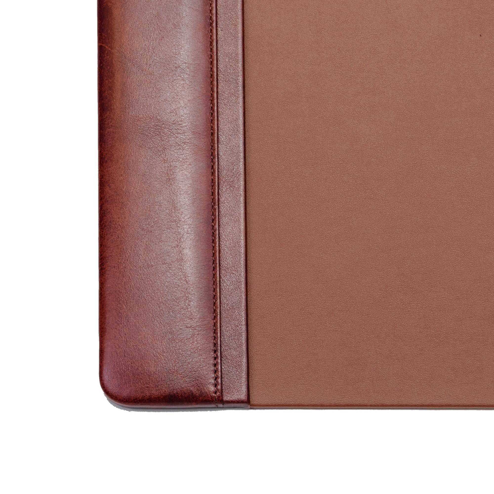 Mocha Leather Desk Pad, 25.5 x 17.25