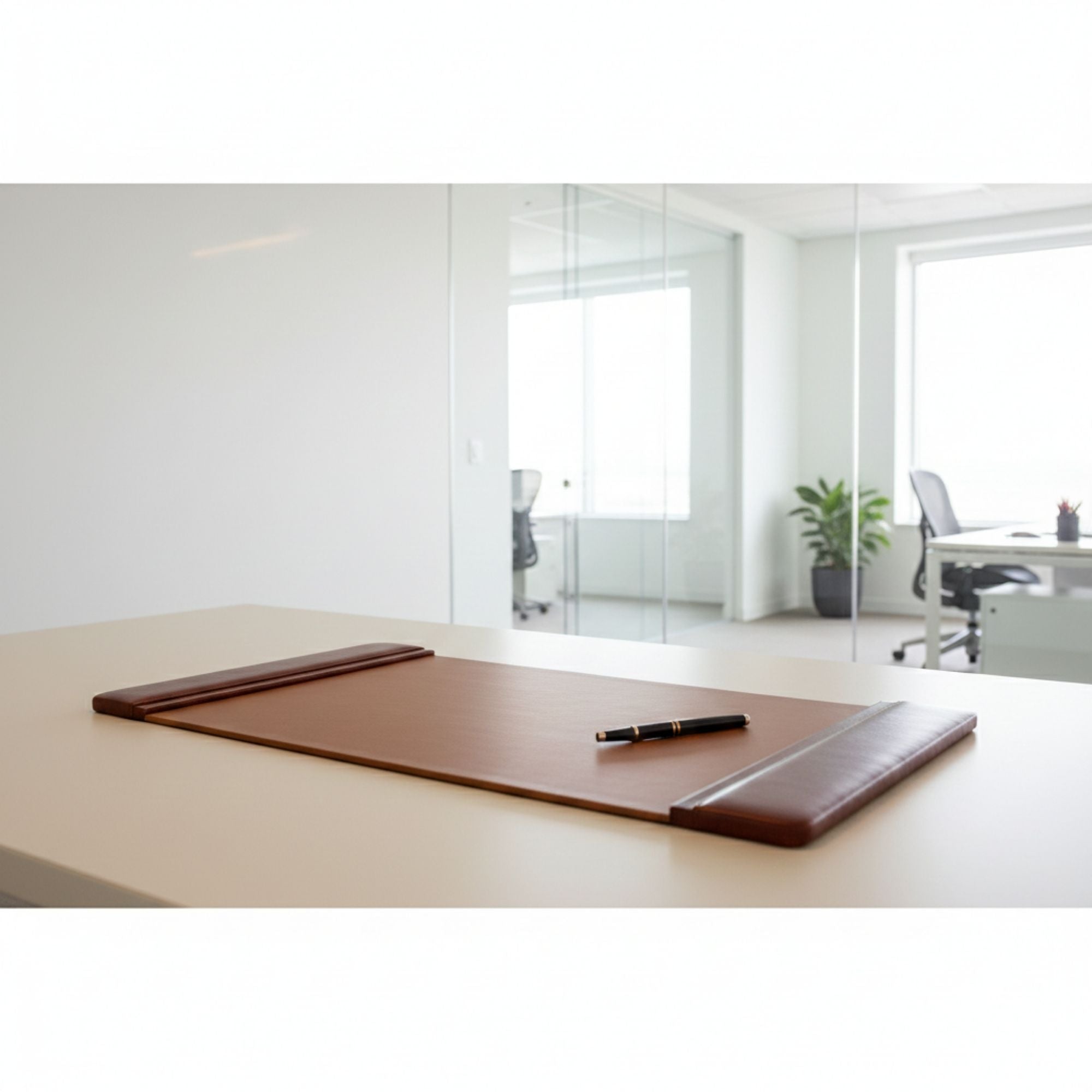 Mocha Leather Desk Pad, 22 x 14