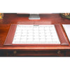 Rustic Brown Leather Desk Pad w/ Calendar Insert, 25.5 x 17.25