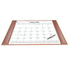 Rustic Brown Leather Desk Pad w/ Calendar Insert, 25.5 x 17.25
