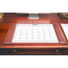 Rustic Brown Leather Desk Pad w/ 2025 Calendar Insert, 25.5 x 17.25