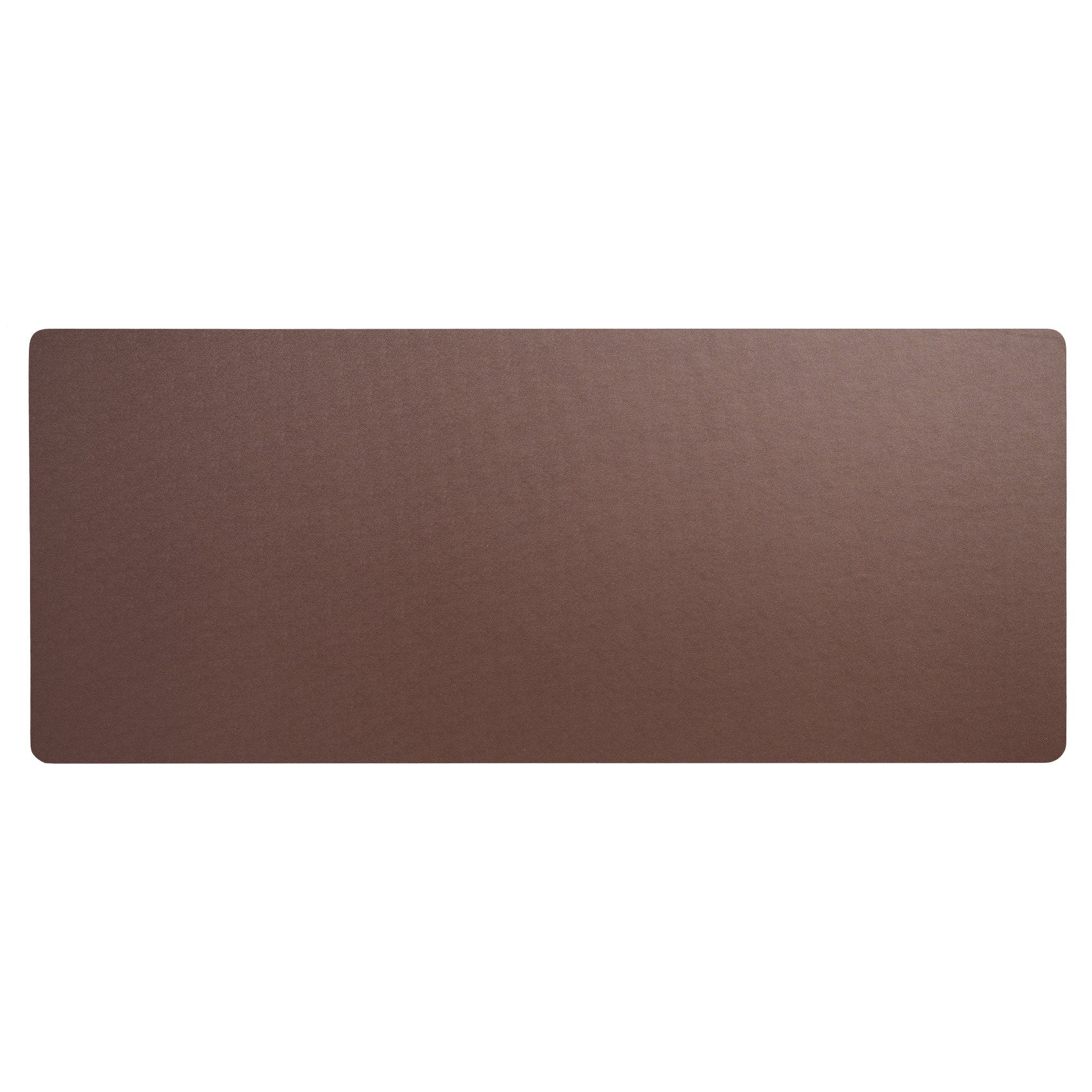 Chocolate Brown Leatherette 34 x 14 Keyboard/Mouse Desk Mat With Rubberized Enhanced Non-Slip Backing
