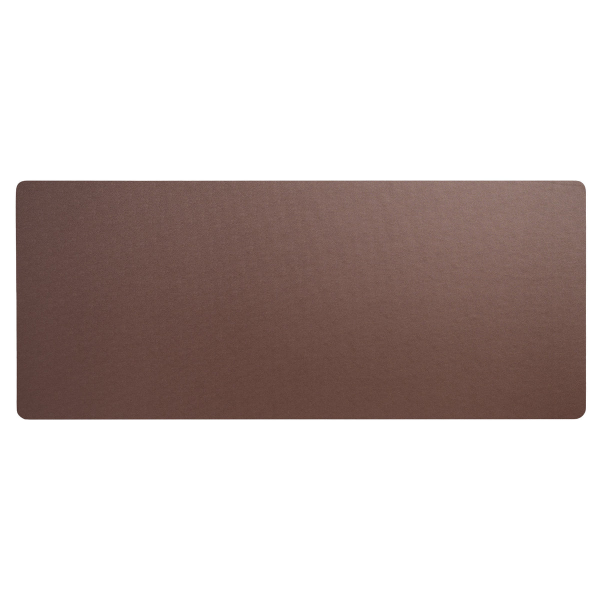 Chocolate Brown Leatherette 34 x 14 Keyboard/Mouse Desk Mat With Rubberized Enhanced Non-Slip Backing