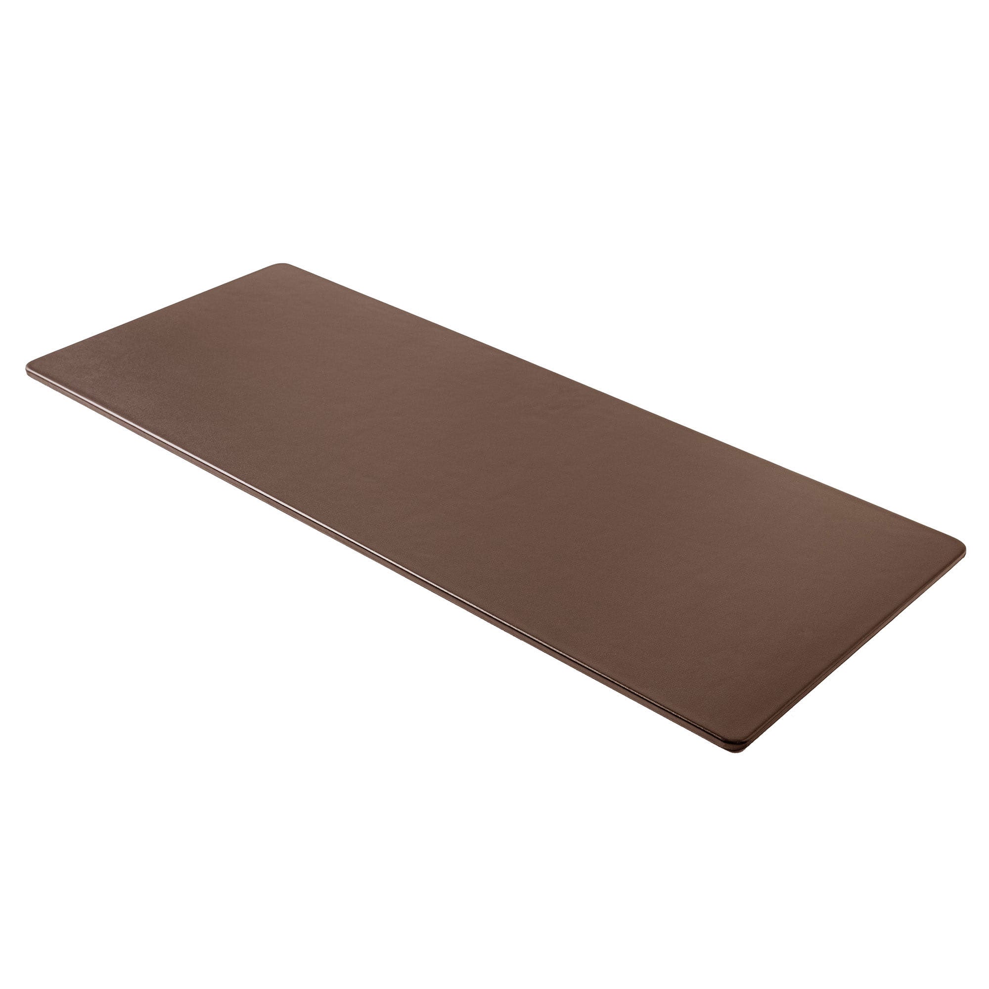 Chocolate Brown Leatherette 34 x 14 Keyboard/Mouse Desk Mat With Rubberized Enhanced Non-Slip Backing