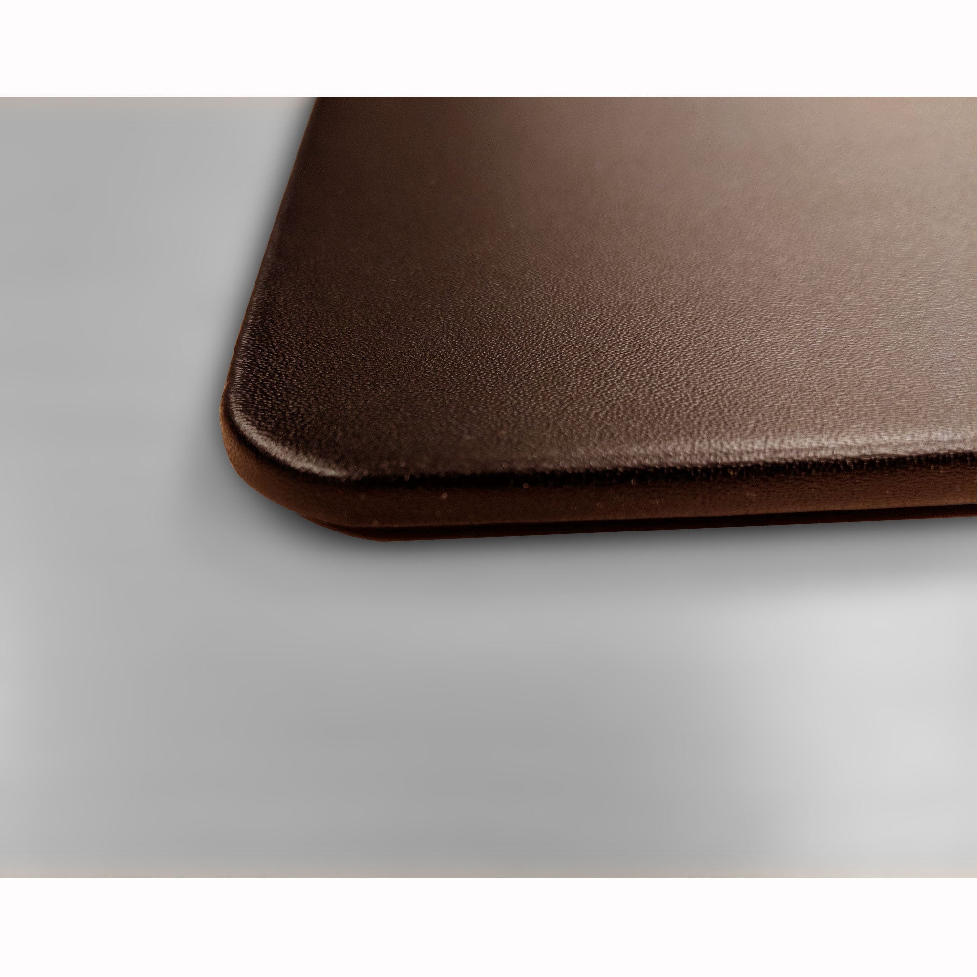 Chocolate Brown Leatherette 34 x 14 Keyboard/Mouse Desk Mat With Rubberized Enhanced Non-Slip Backing