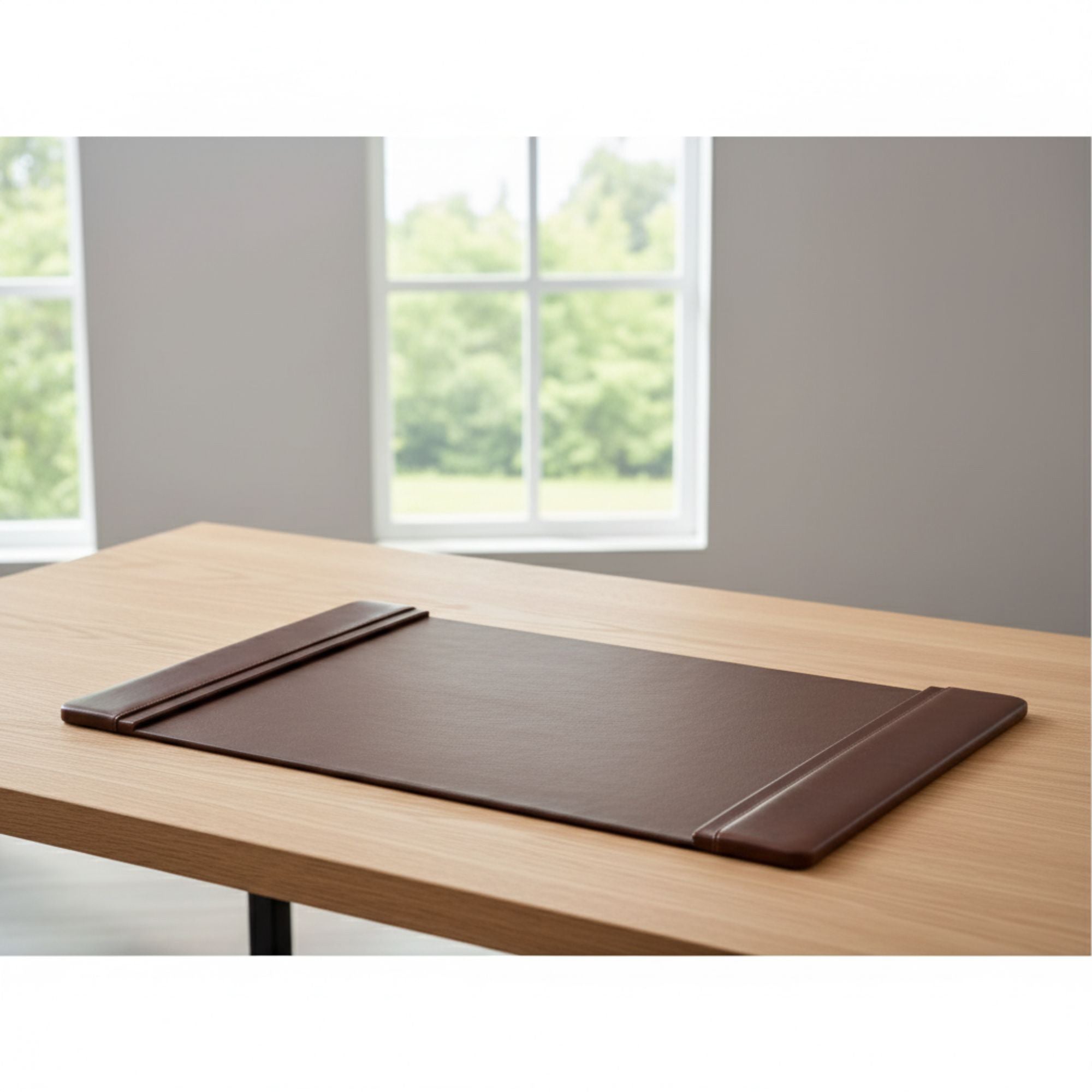 Chocolate Brown Leather Desk Pad, 25.5 x 17.25