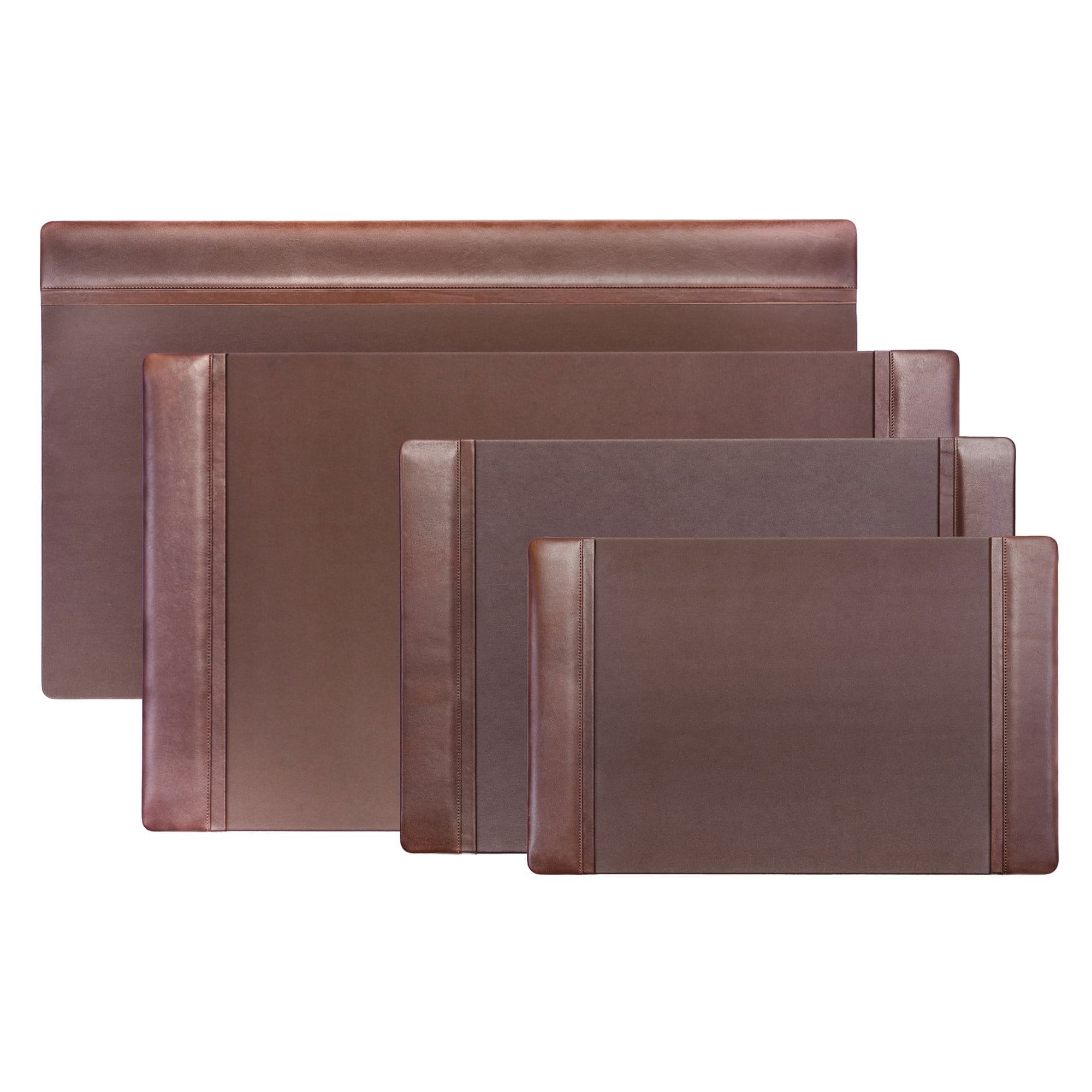 Chocolate Brown Leather Desk Pad, 25.5 x 17.25
