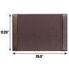 Chocolate Brown Leather Desk Pad, 25.5 x 17.25