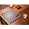 Chocolate Brown Leather Conference Table Pad, 17 x 14
