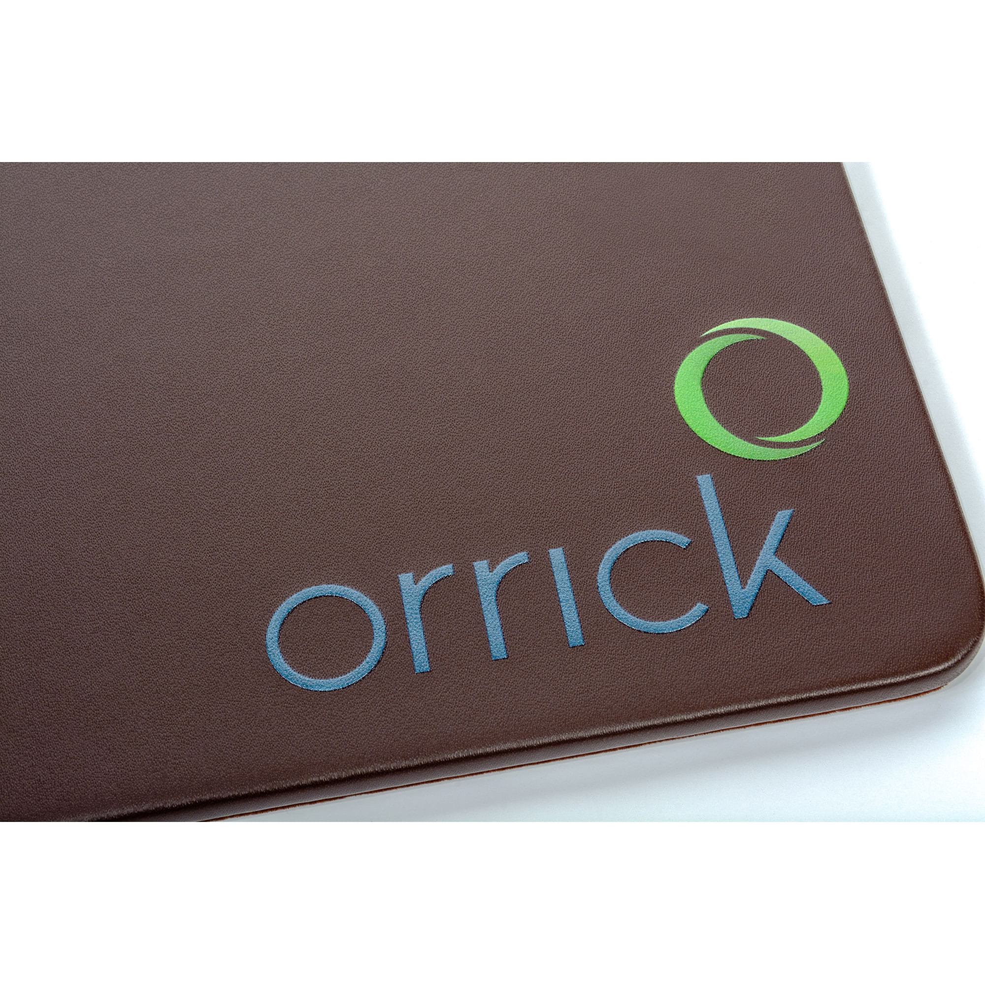 Chocolate Brown Leather Conference Table Pad, 17 x 14