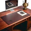 Chocolate Brown Leather Desk Pad w/out Rails, 38 x 24