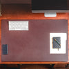 Chocolate Brown Leather Desk Pad w/out Rails, 38 x 24