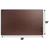 Chocolate Brown Leather Desk Pad w/out Rails, 38 x 24