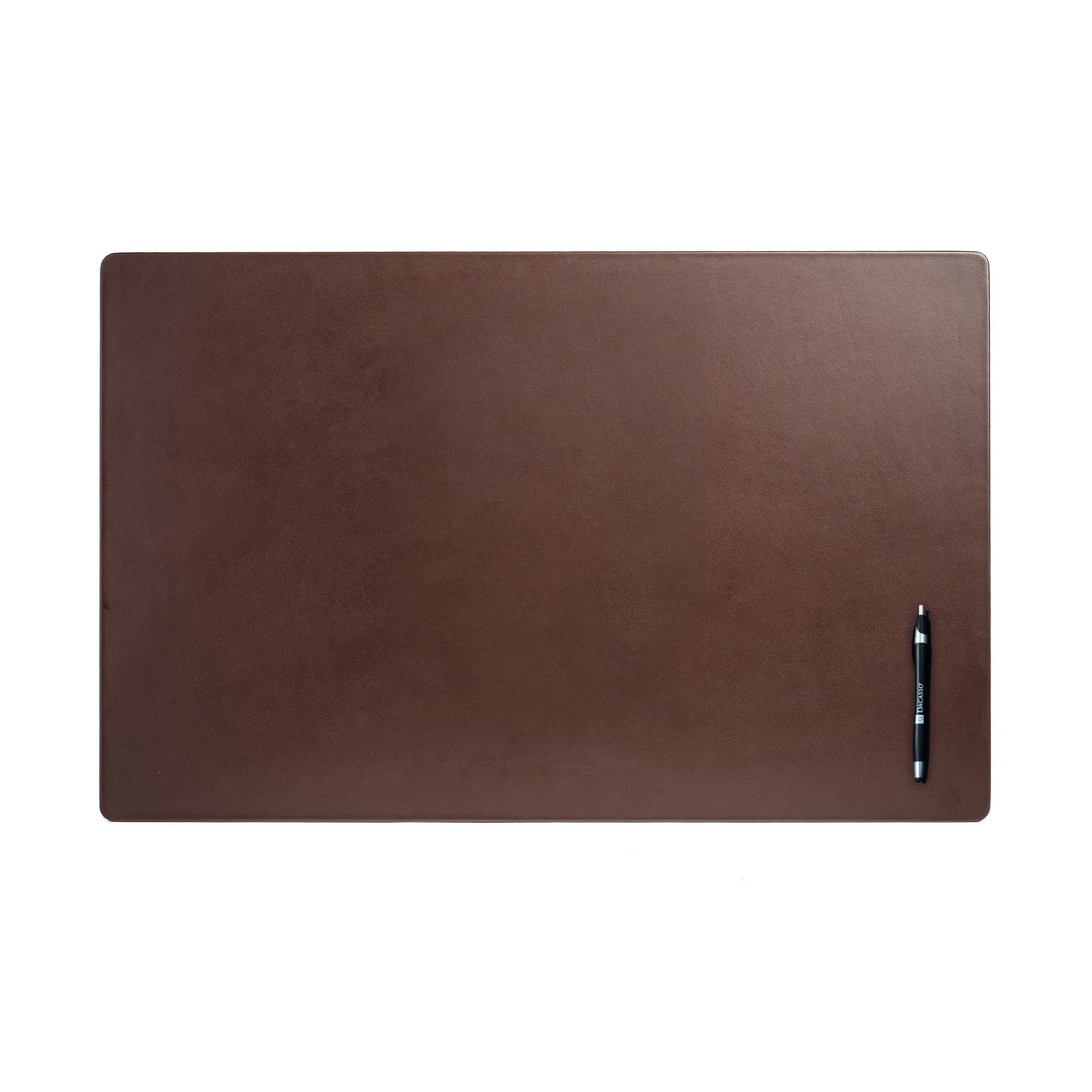 Chocolate Brown Leather Desk Pad w/out Rails, 30 x 19
