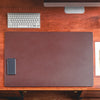 Chocolate Brown Leather Desk Pad w/out Rails, 30 x 19