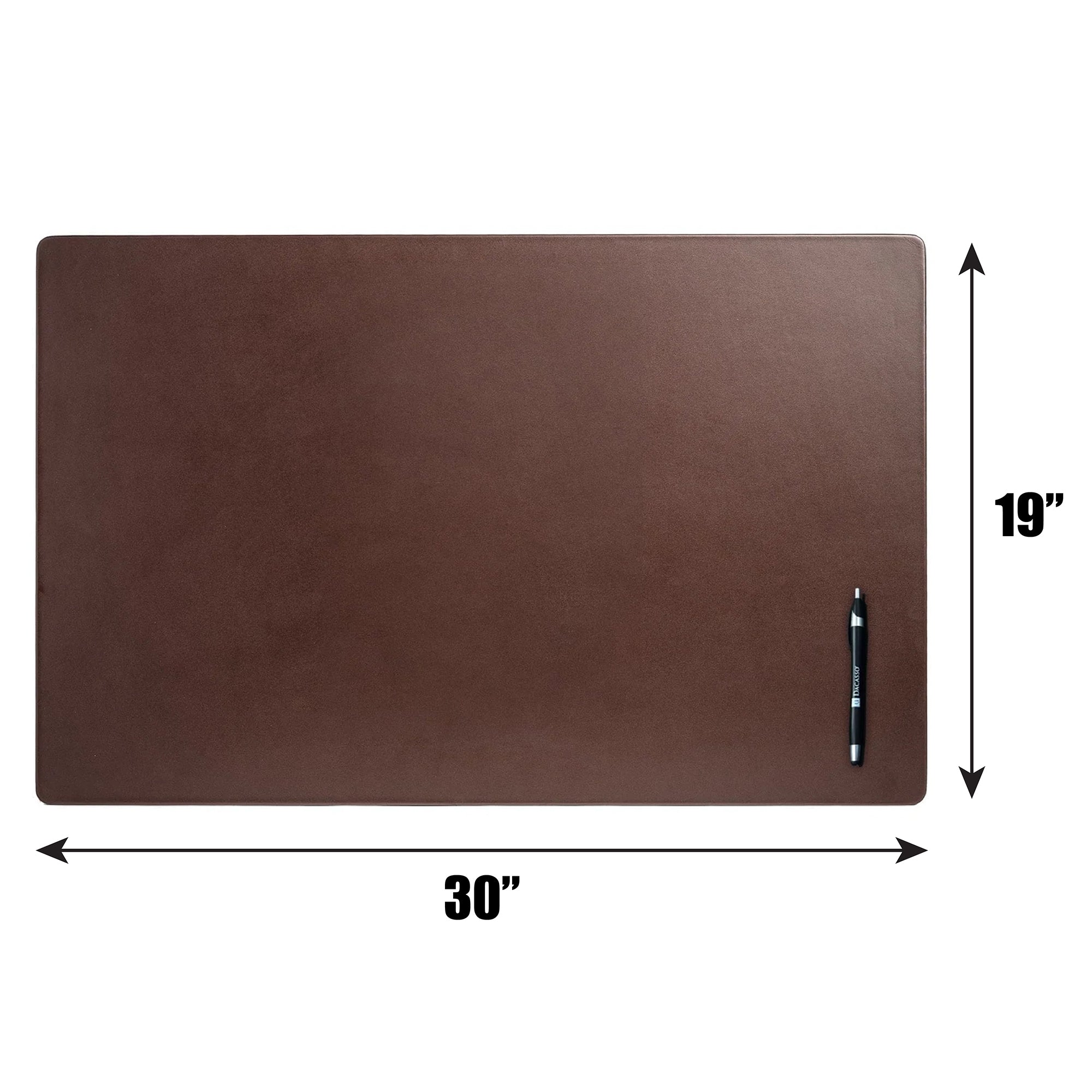 Chocolate Brown Leather Desk Pad w/out Rails, 30 x 19