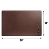 Chocolate Brown Leather Desk Pad w/out Rails, 30 x 19