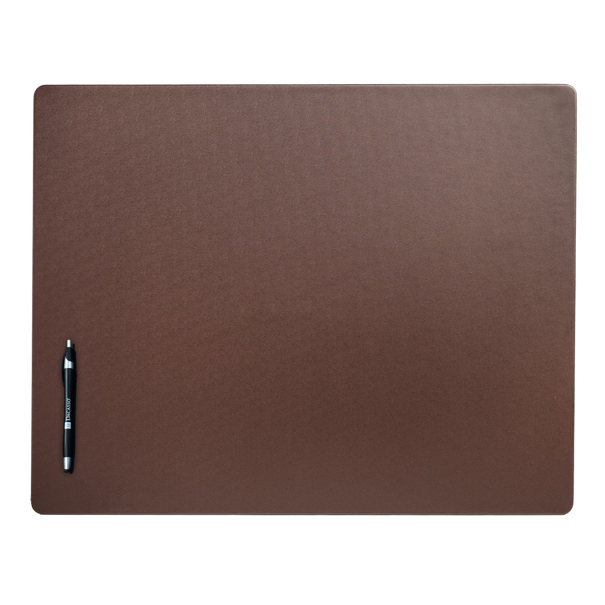 Chocolate Brown Leatherette Desk Mat w/out Rails, 24 x 19