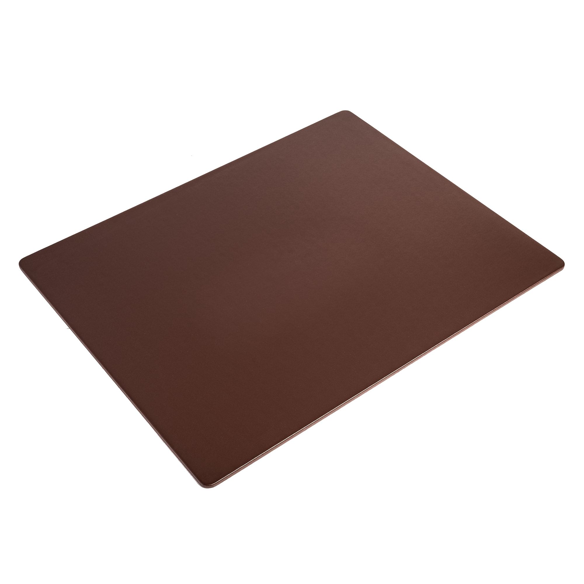 Chocolate Brown Leatherette Desk Mat w/out Rails, 24 x 19