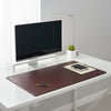 Chocolate Brown Leatherette Desk Mat w/out Rails, 24 x 19