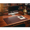 Chocolate Brown Leatherette Desk Mat w/out Rails, 24 x 19