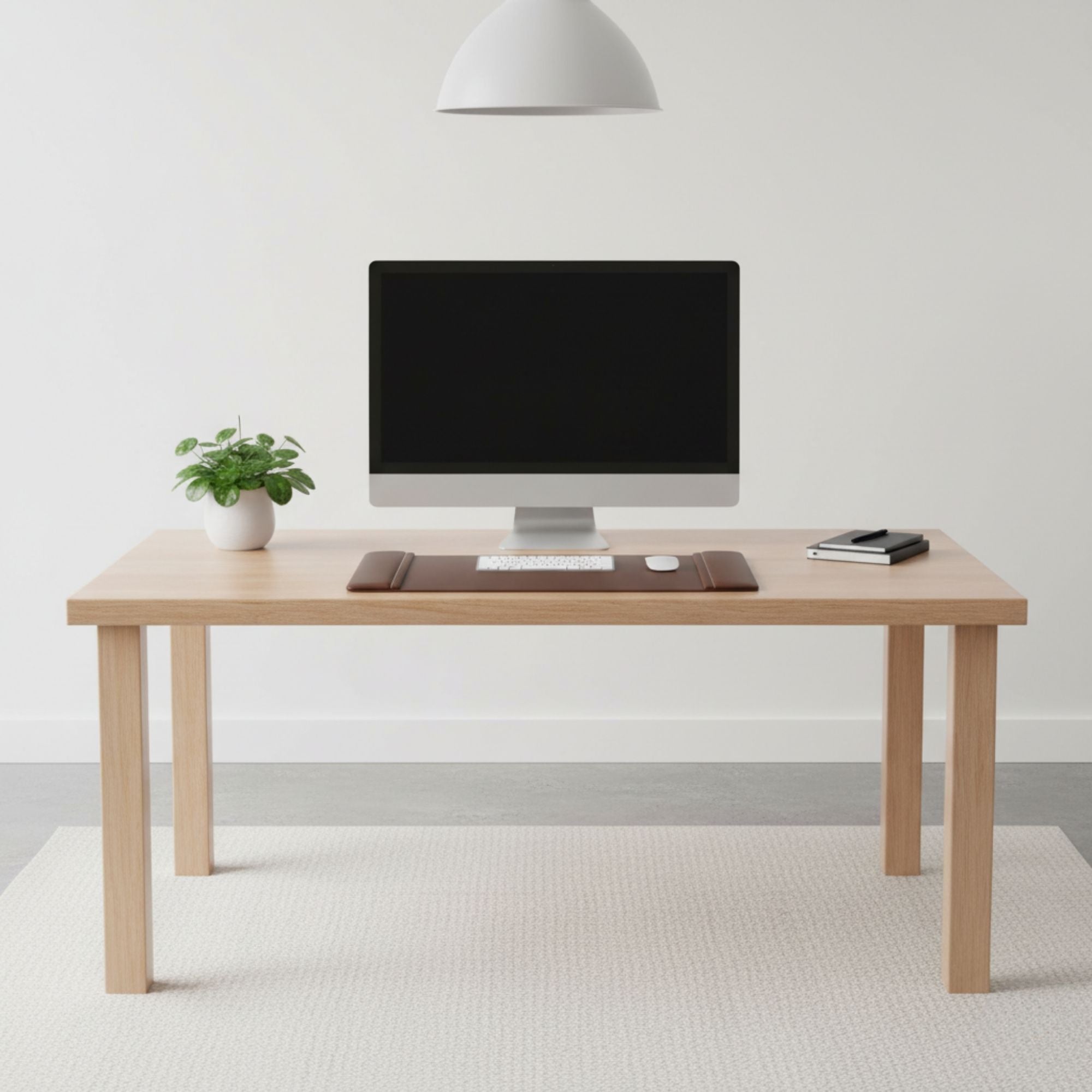 Chocolate Brown Leather Desk Pad, 22 x 14