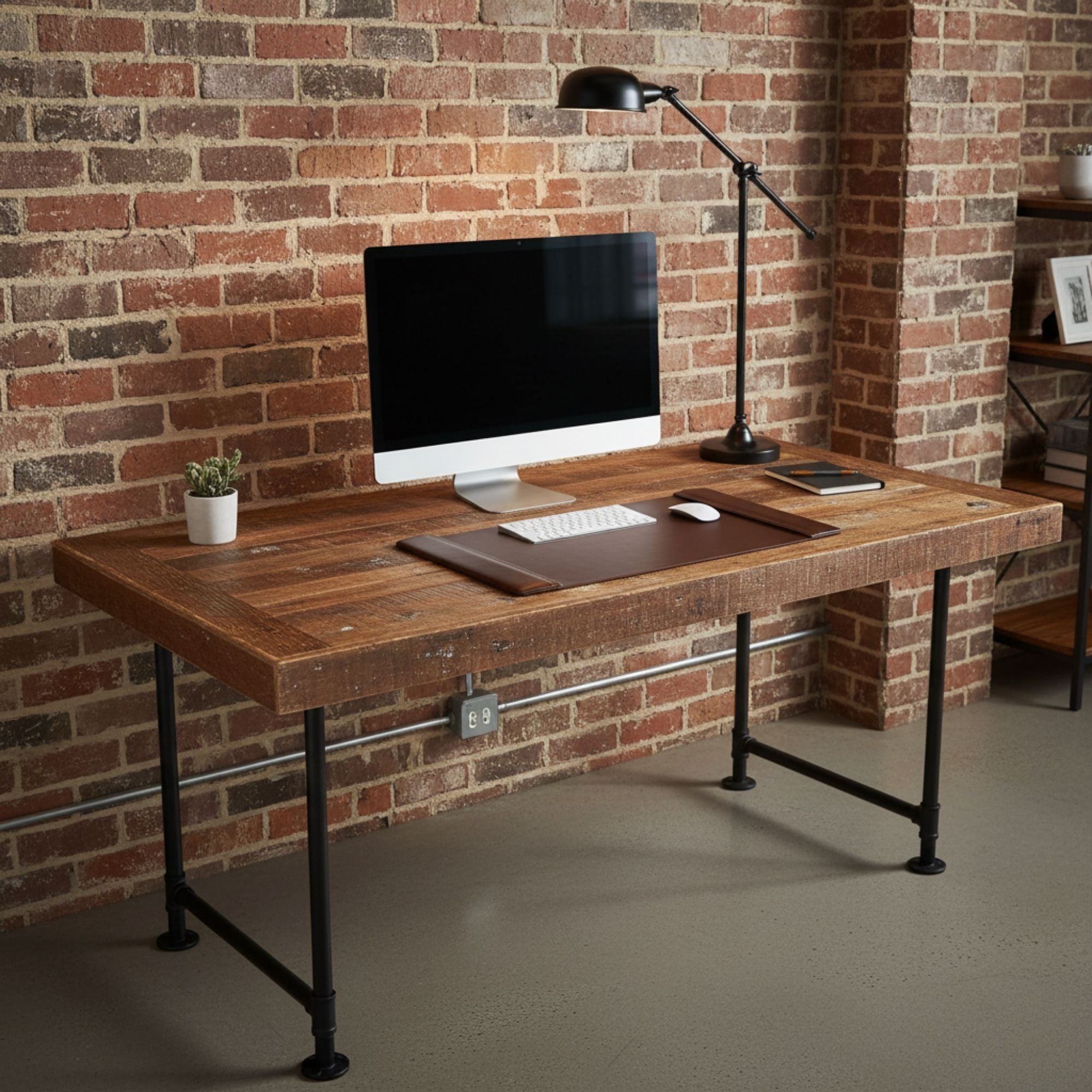 Chocolate Brown Leather Desk Pad, 22 x 14