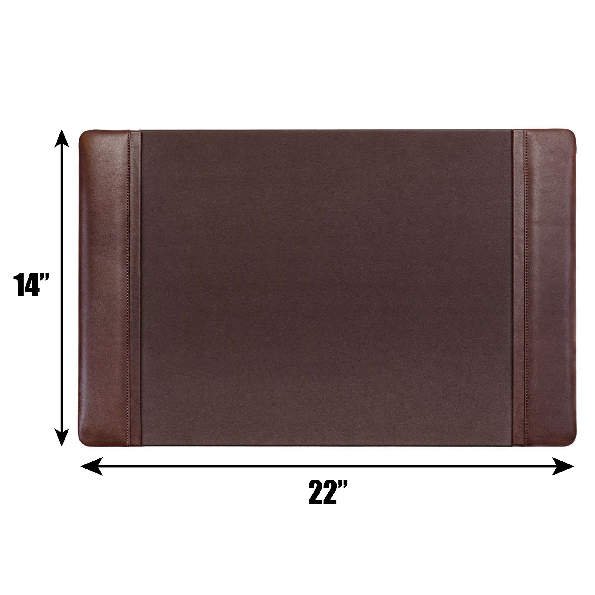 Chocolate Brown Leather Desk Pad, 22 x 14
