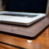Chocolate Brown Leather Conference Table Pad, 20 x 16