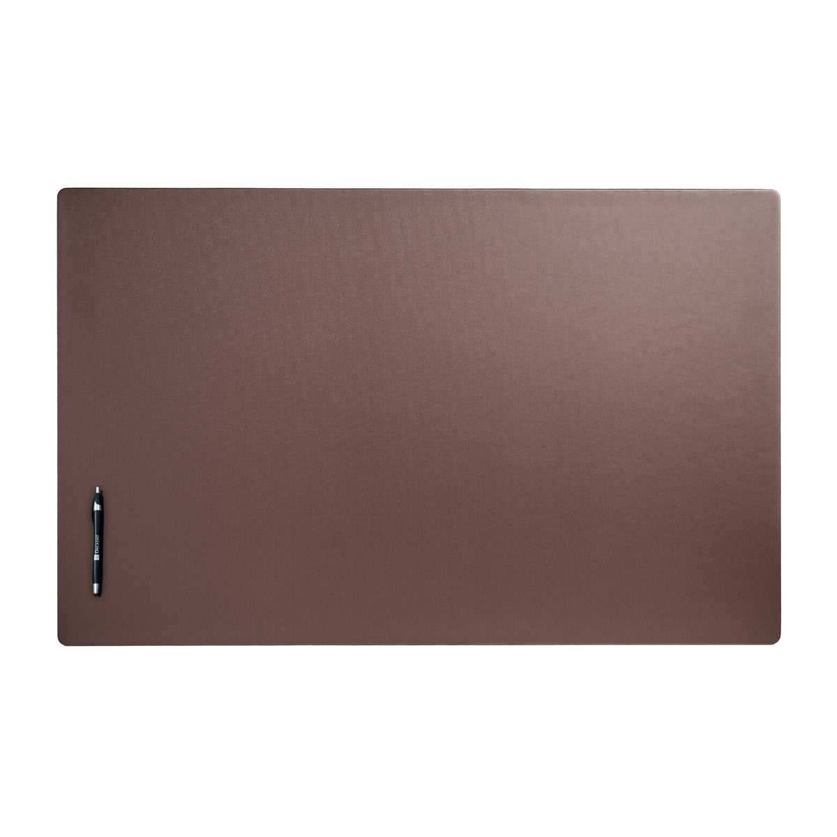 Chocolate Brown Leatherette Desk Pad w/out Rails, 38 x 24