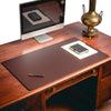 Chocolate Brown Leatherette Desk Pad w/out Rails, 38 x 24