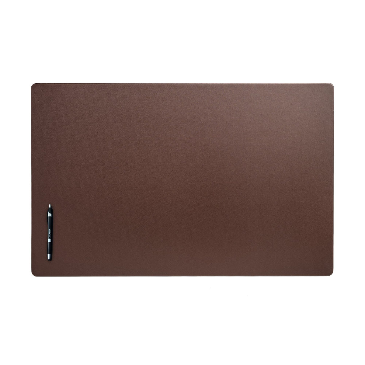 Chocolate Brown Leatherette Desk Pad w/out Rails, 34 x 20