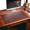 Chocolate Brown Leatherette Desk Pad w/out Rails, 34 x 20