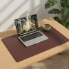 Chocolate Brown Leatherette Desk Pad w/out Rails, 34 x 20