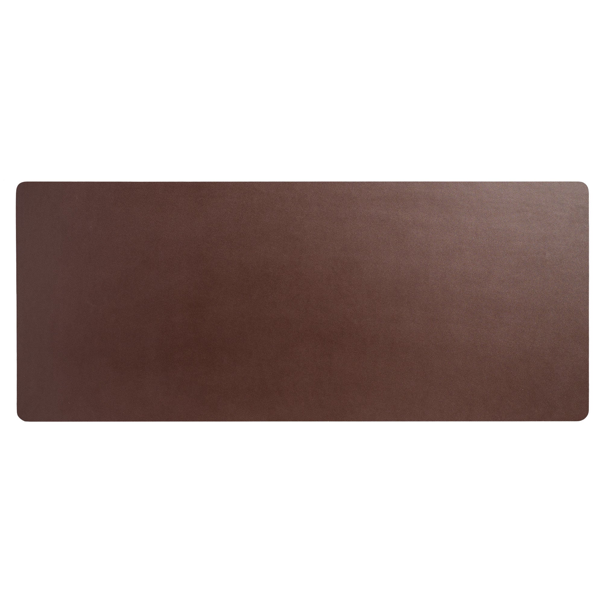 Chocolate Brown Leather Keyboard/Mouse Desk Pad, 30 x 12.5