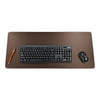 Chocolate Brown Leather Keyboard/Mouse Desk Pad, 30 x 12.5