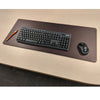 Chocolate Brown Leather Keyboard/Mouse Desk Pad, 30 x 12.5