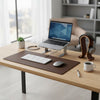 Chocolate Brown Leather Keyboard/Mouse Desk Pad, 30 x 12.5