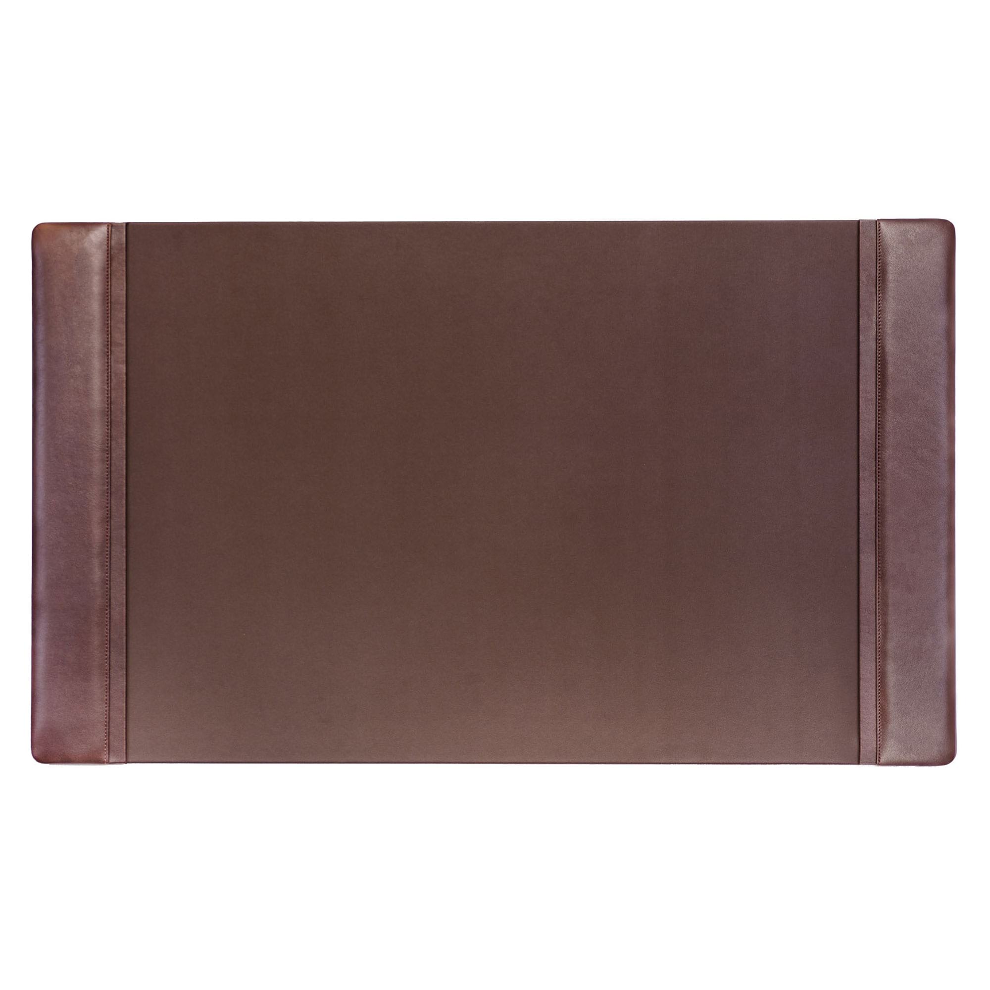 Chocolate Brown Leather Desk Pad w/ Calendar Insert, 34 x 20