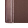 Chocolate Brown Leather Desk Pad w/ Calendar Insert, 34 x 20