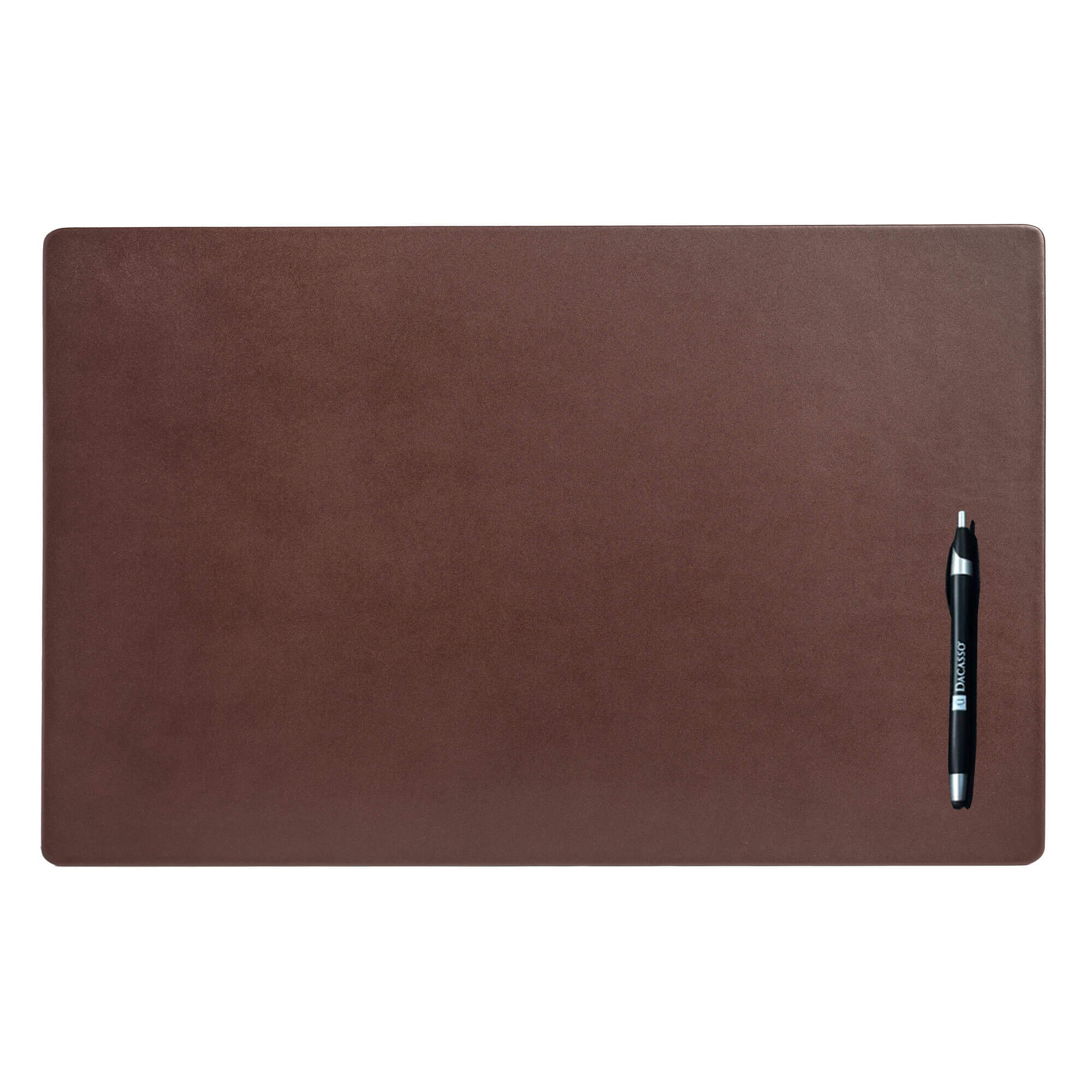 Chocolate Brown Leather Conference Table Pad, 22 x 14