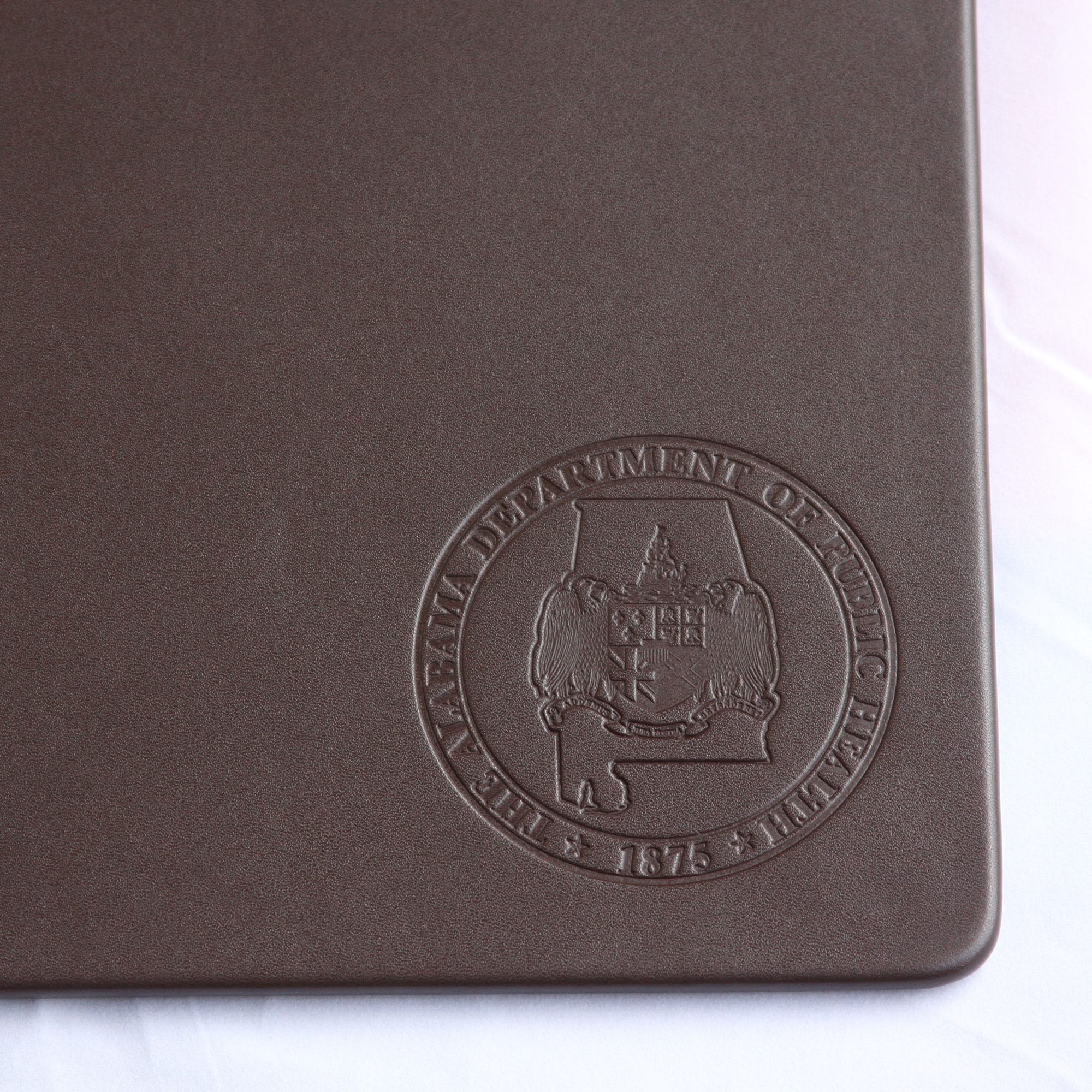 Chocolate Brown Leather Conference Table Pad, 22 x 14