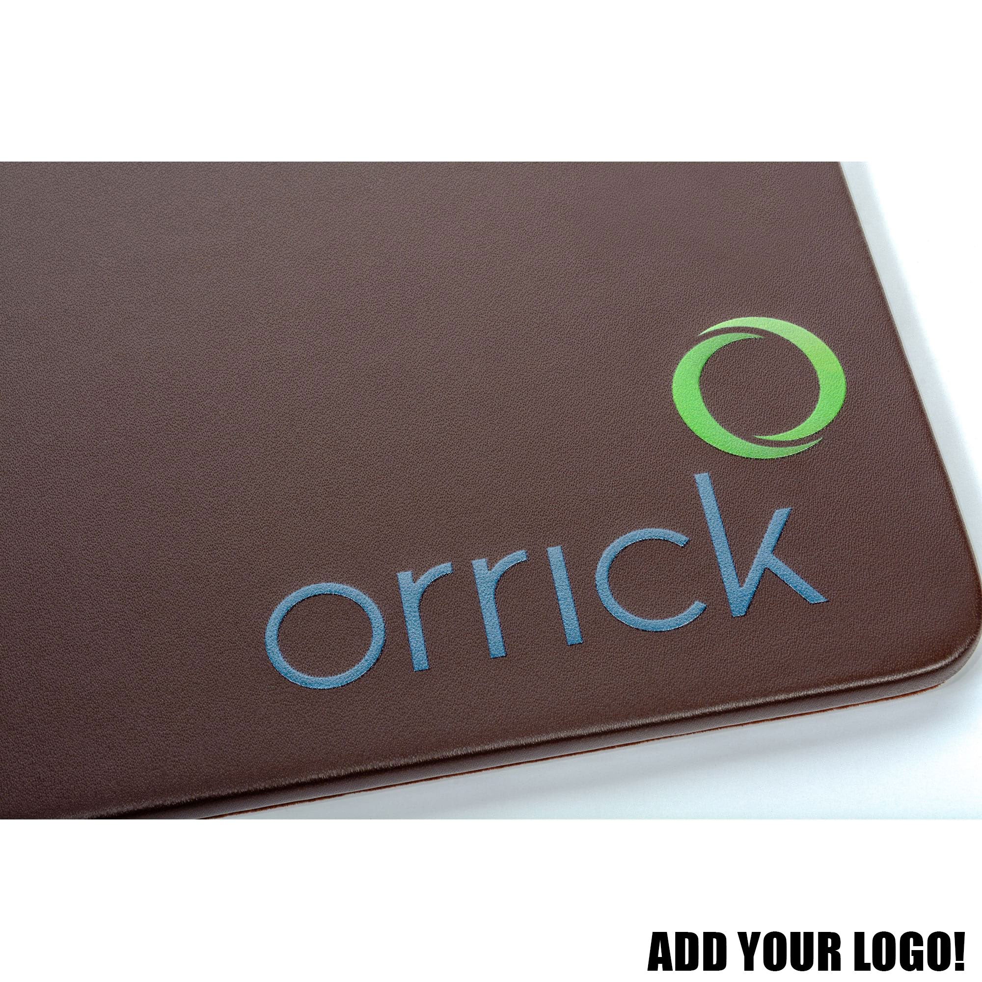 Chocolate Brown Leather 34 x 14 Keyboard/Mouse Desk Mat With Rubberized Enhanced Non-Slip Backing