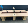 Chocolate Brown Leatherette Conference Table Single Runner 30 x 12.5