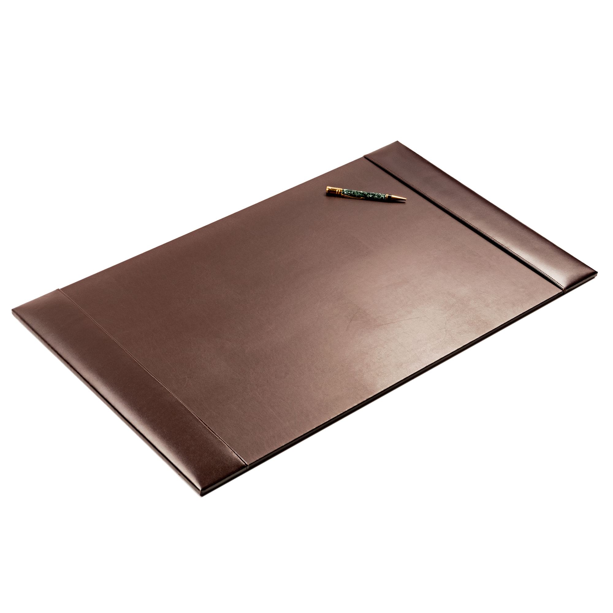 Dark Brown Bonded Leather Desk Pad, 30 x 18
